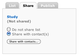 Remember the milk: sharing feature