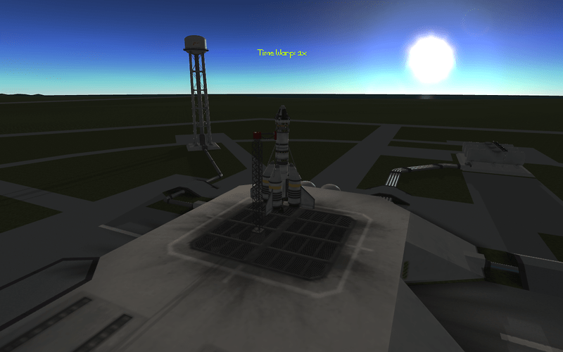 small craft on launchpad